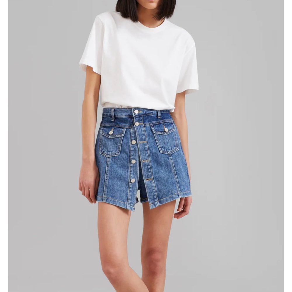 The Frankie Shop Blue Denim Mini Skirt